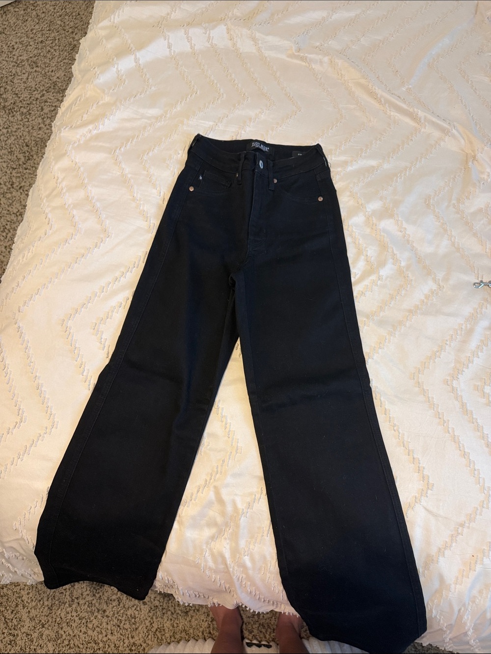 Judy Blue Black High-Rise Wide Leg Jeans